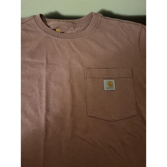 Carhartt Tops - Carhartt unisex Loose Fit Maroon‎ Pocket T-Shirt Size S